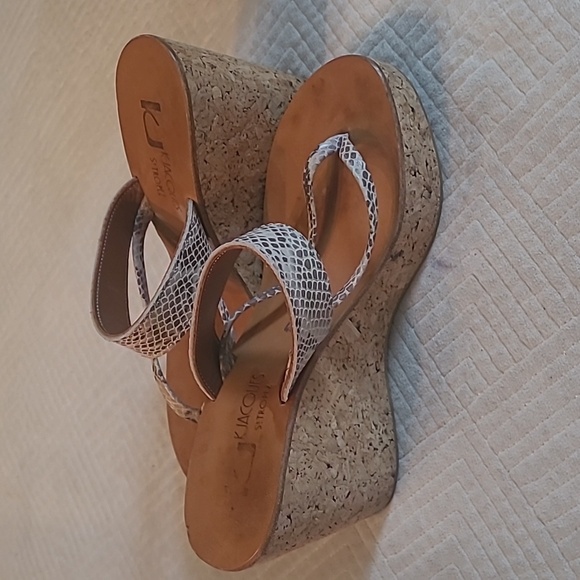 K Jacques Wedge Sandals in python print, Size EU 40, US 9.5 - Picture 3 of 8